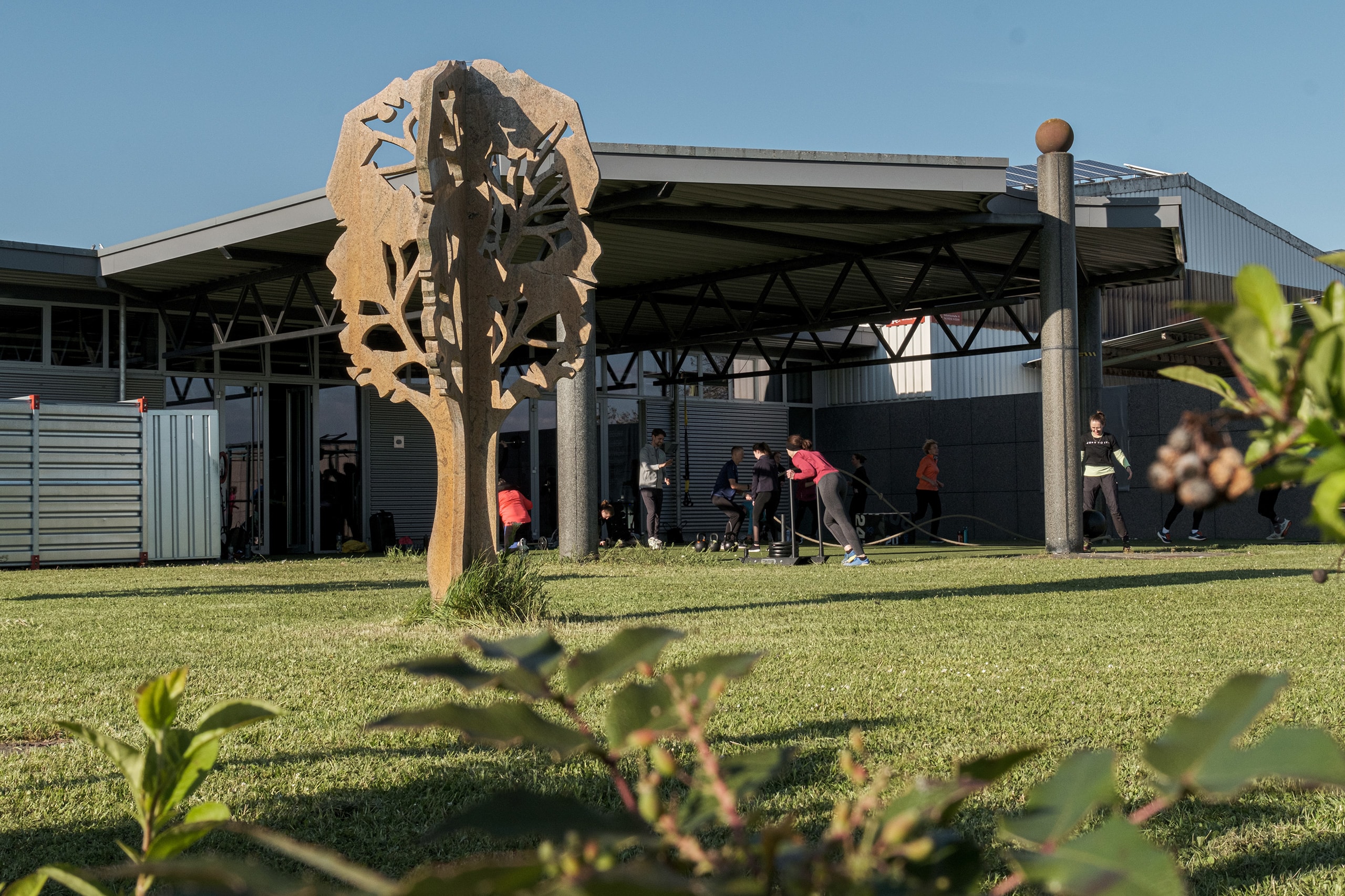 Gesundheitswerkstatt Gebäude Garten